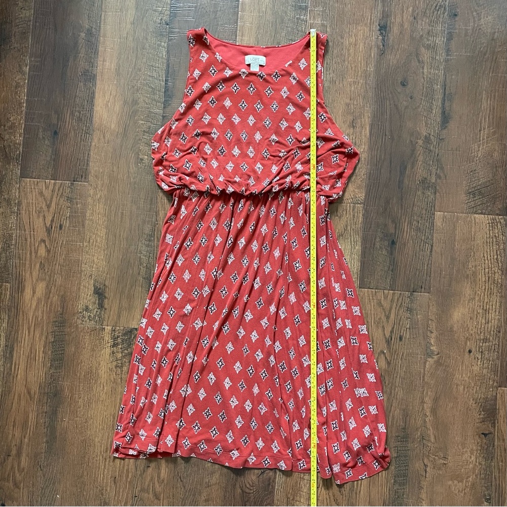 ANN TAYLOR Loft Aztec-motif dress, size LP - Picture 8 of 10
